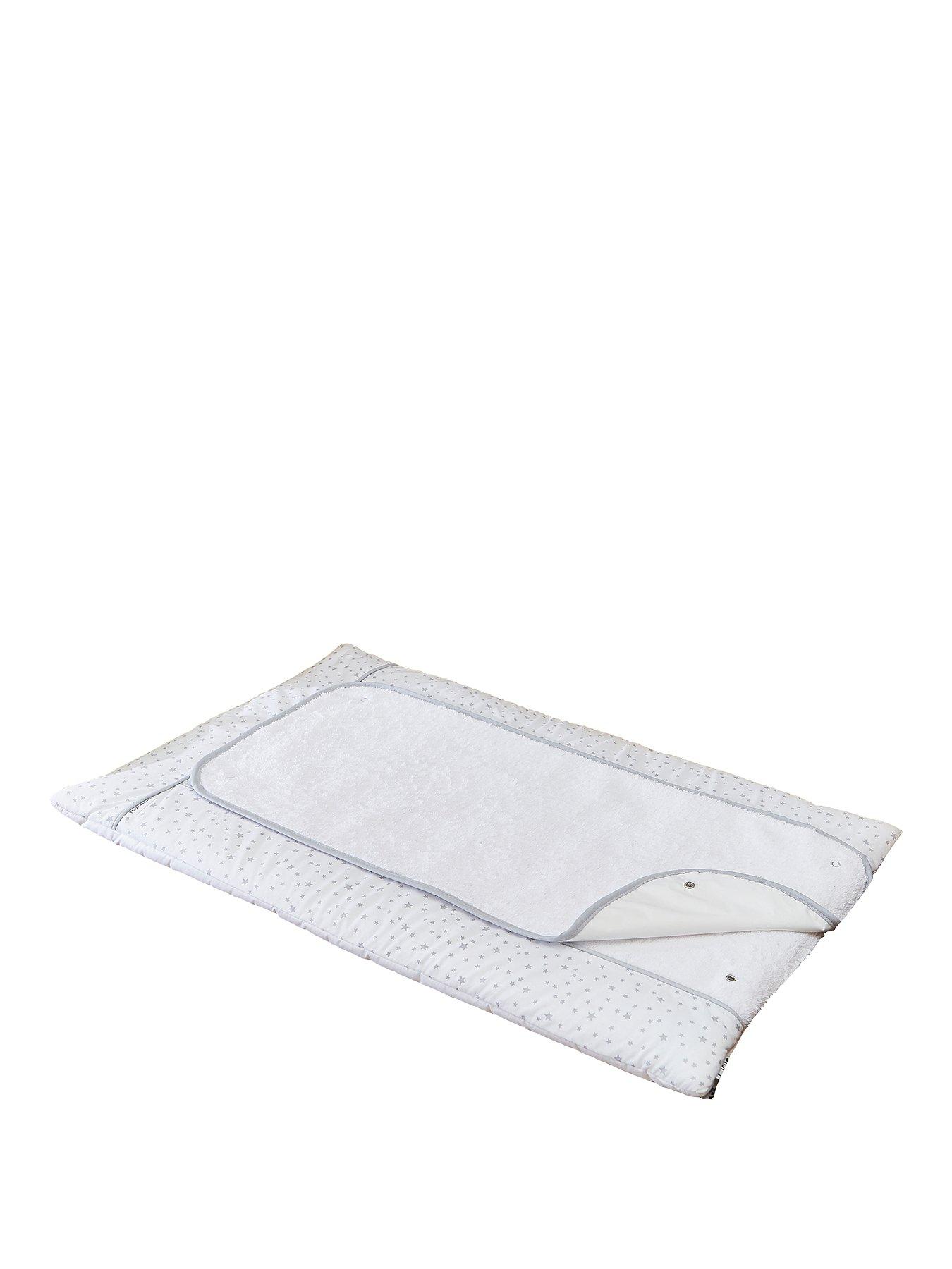 Stripes /& Stars Design Mamas /& Papas Luxury Blue and White Changing Mattress with Detachable Pillow /& Removable Insert Liner