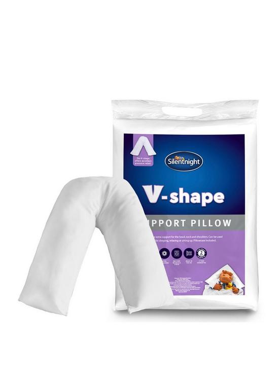 front image of silentnight-v-shaped-support-pillow