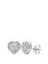 image of love-diamond-sterling-silver-15-point-diamond-heart-earrings