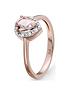  image of love-gem-9ct-rose-gold-morganite-and-diamond-ring