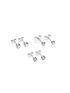  image of the-love-silver-collection-sterling-silver-set-of-3mm-4mm-and-5mm-cubic-zirconia-studs