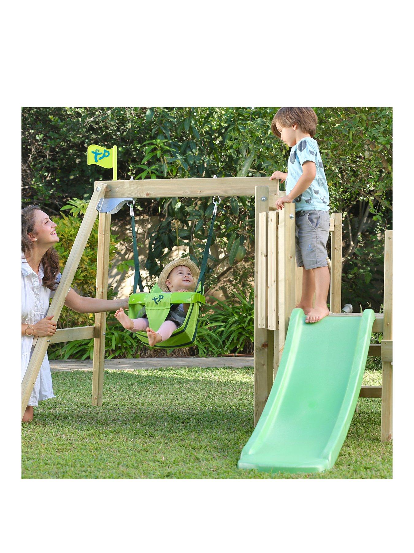toddler outdoor swing and slide set
