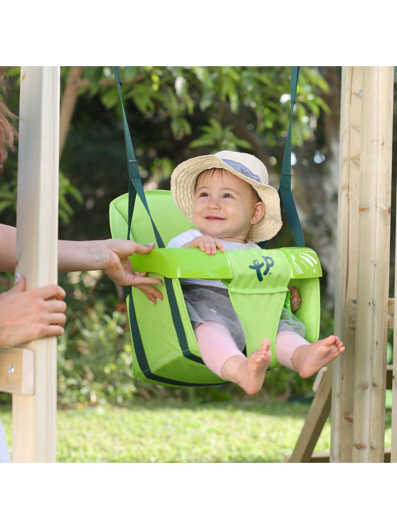 tp forest wooden swing set and slide