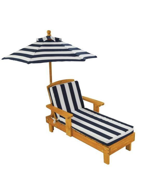 front image of kidkraft-outdoor-chaise-lounger-with-umbrella