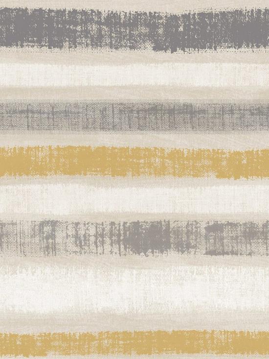 front image of arthouse-painted-stripe-wallpaper--nbspgrey-amp-ochre