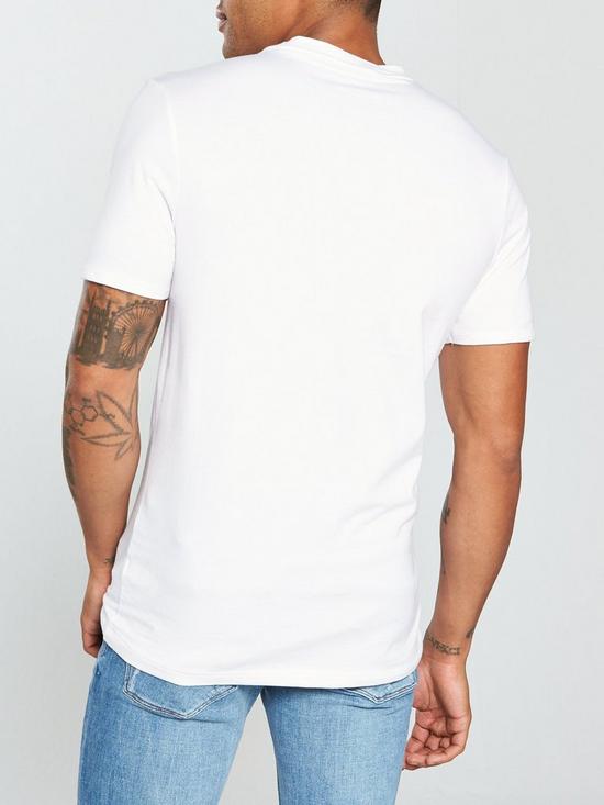 stillFront image of river-island-muscle-fit-short-sleeve-tshirt-white
