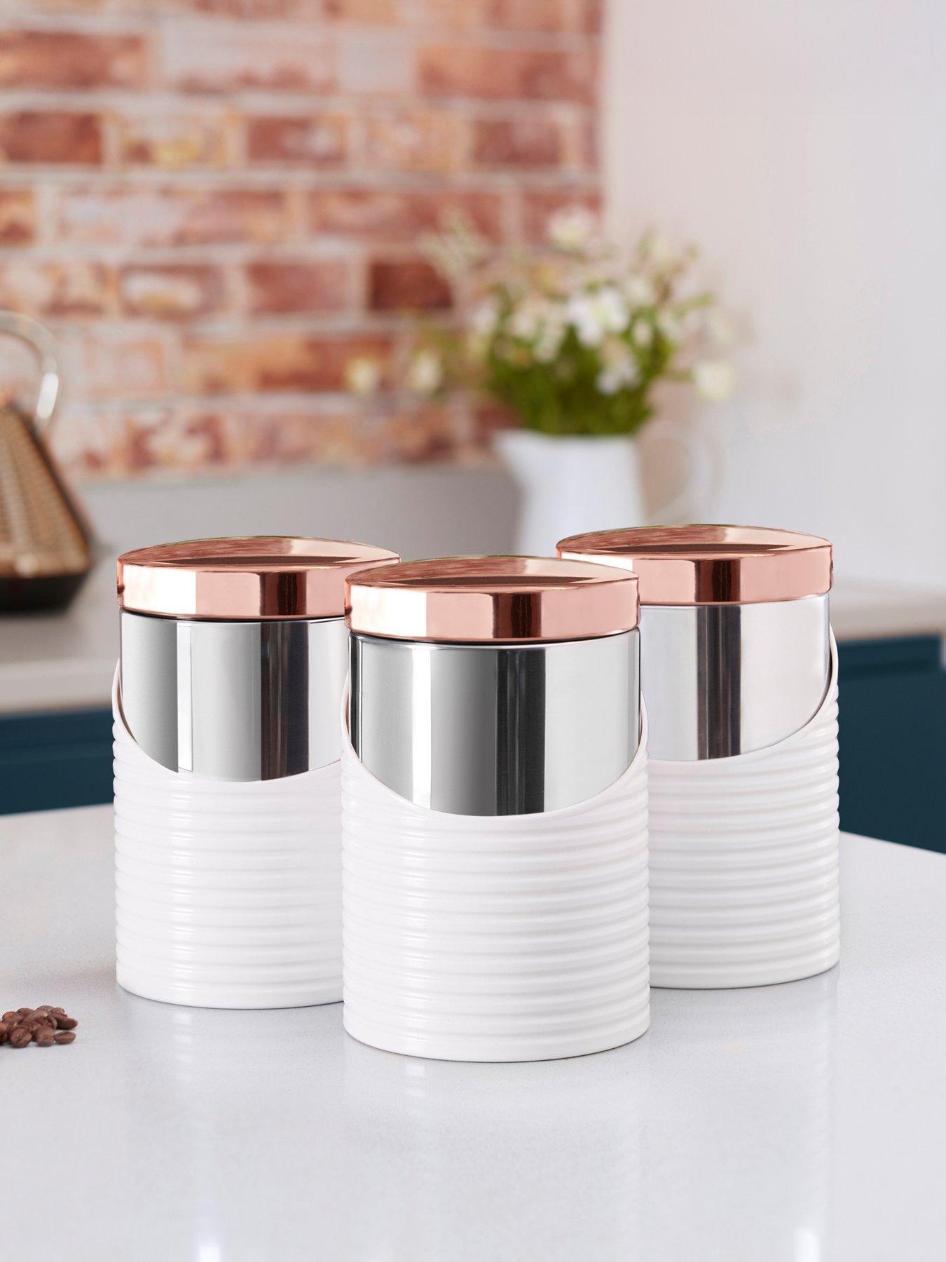 undefined Linear Set of 3 Storage Canisters
