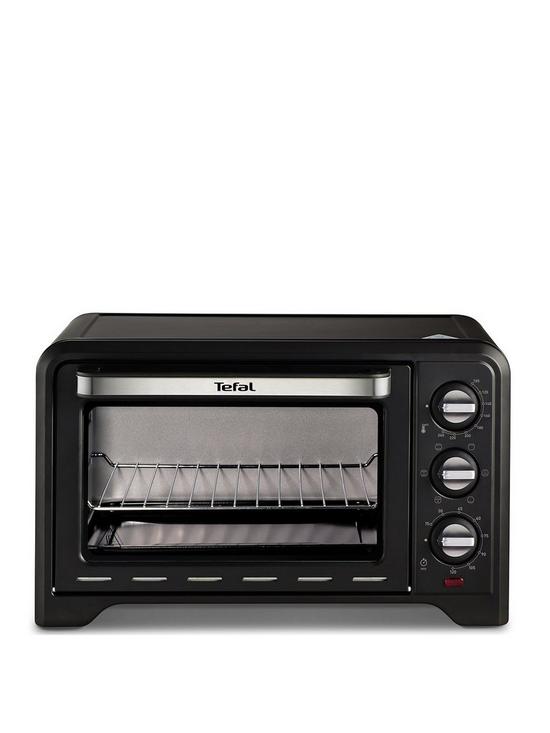 front image of tefal-optimo-19l-oven-of445840-with-rotisserie-nbsp--black