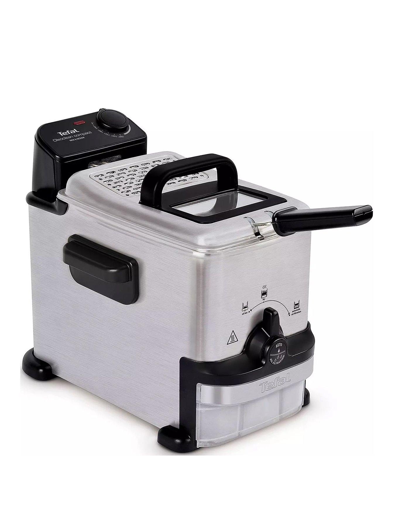 Tefal Oleoclean Compact 2L Semi-professional Deep Fryer, Stainless Steel, FR701640
