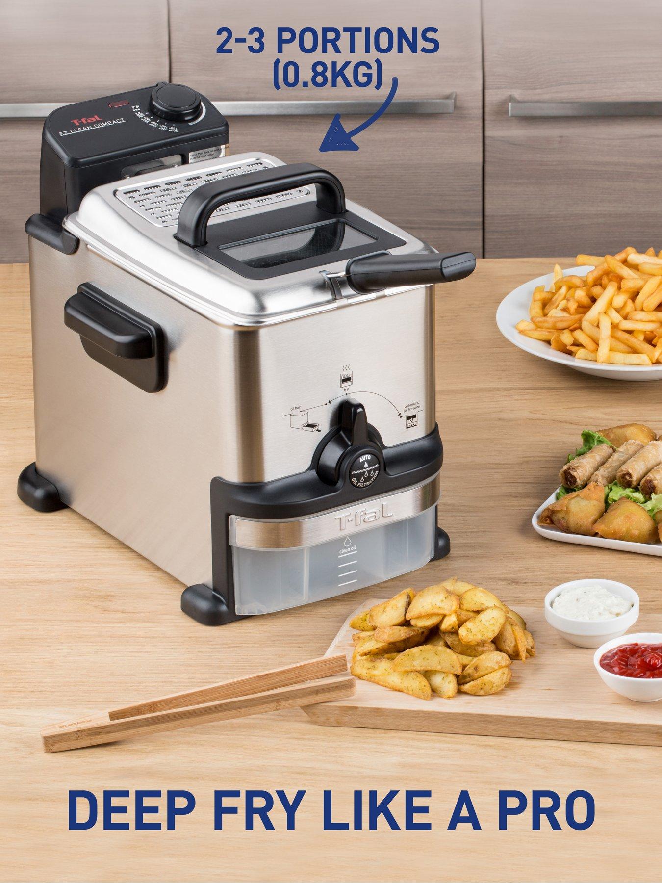  image of tefal-oleoclean-compact-2l-semi-professional-deep-fryer-stainless-steel-fr701640