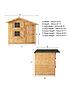  image of mercia-7-x-5ft-snowdrop-cottage-double-story-wooden-playhouse