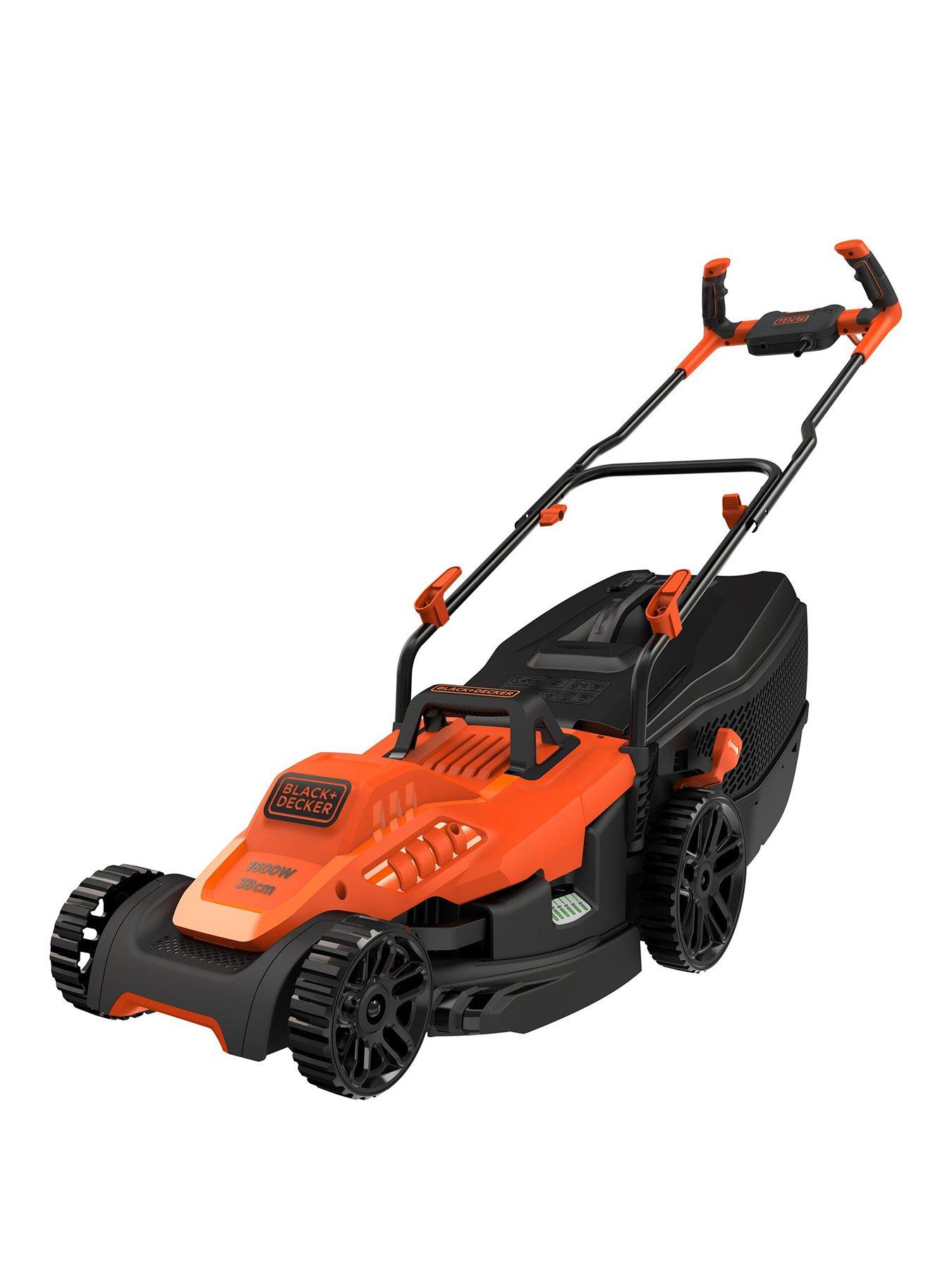 Black & Decker 1600-watt 38cm Lawnmower with Bike Handle Controls