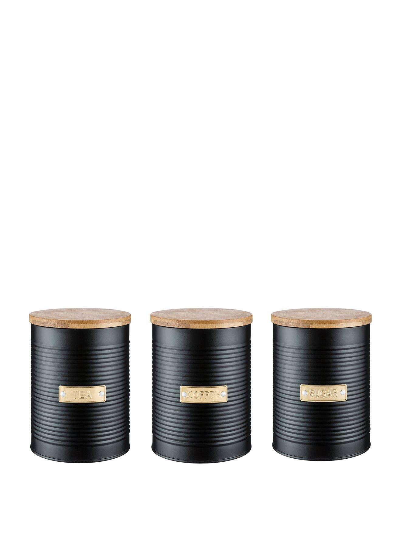 Image 1 of 3 of Typhoon Otto Black Tea, Coffee and Sugar Storage Canisters