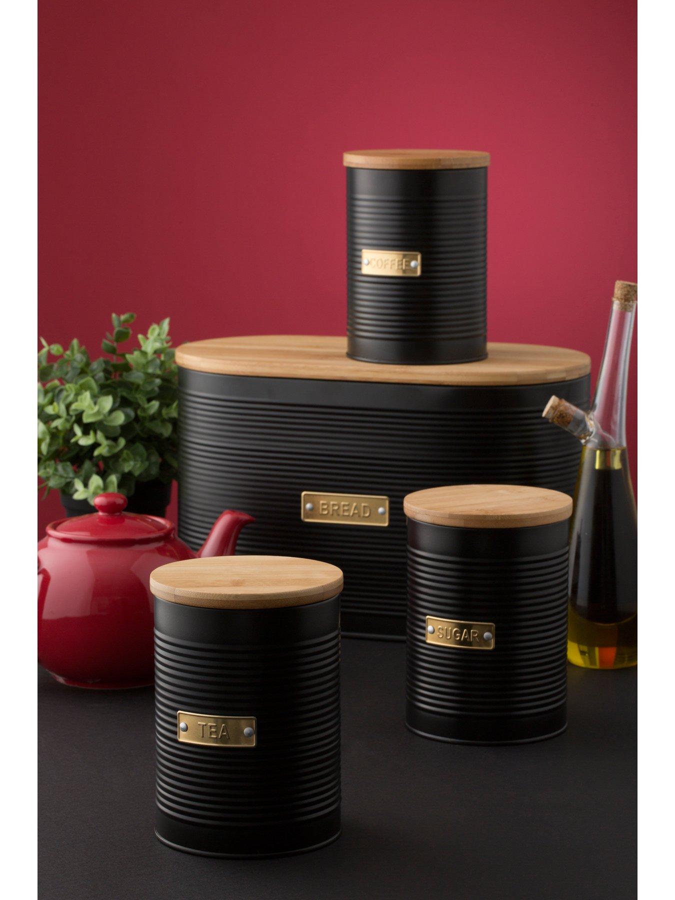 Typhoon Otto Black Tea, Coffee and Sugar Storage Canisters