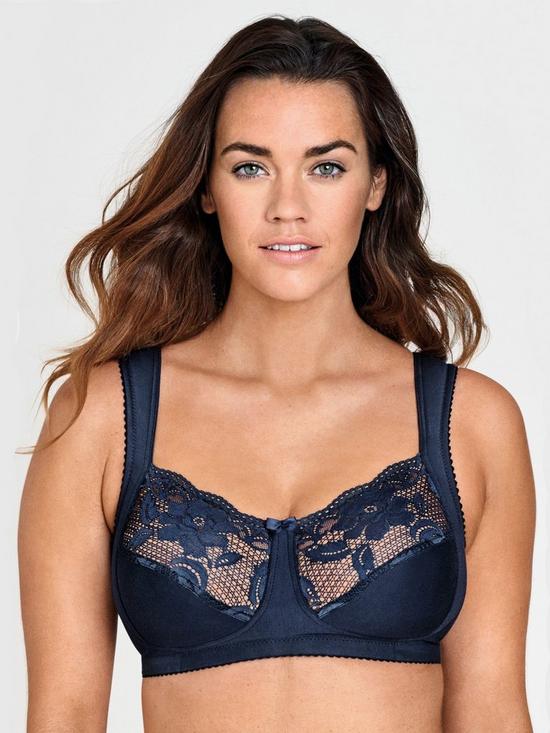 outfit image of miss-mary-of-sweden-soft-cup-bra-with-padded-side-support-navy