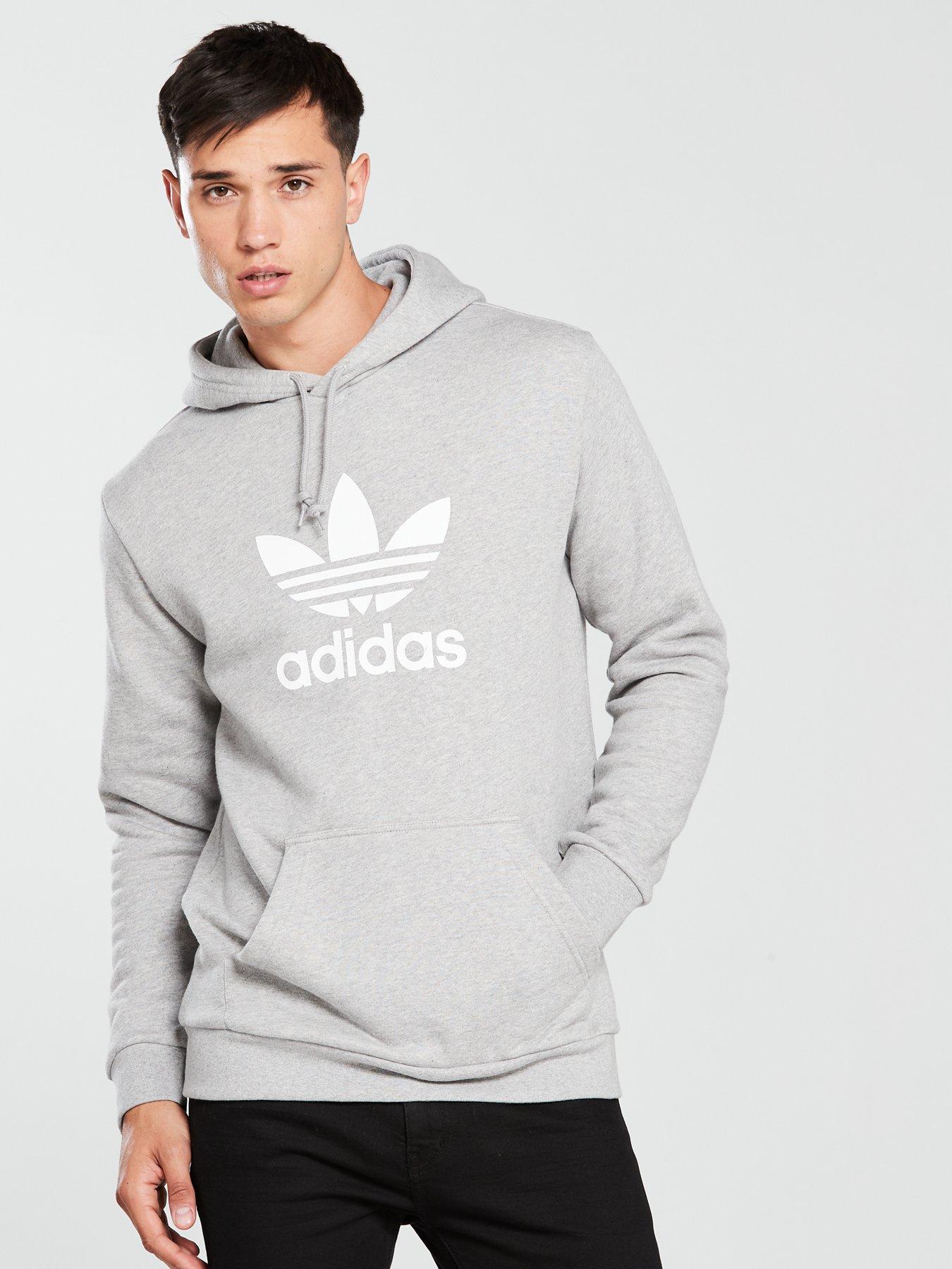 mens grey adidas hoodie