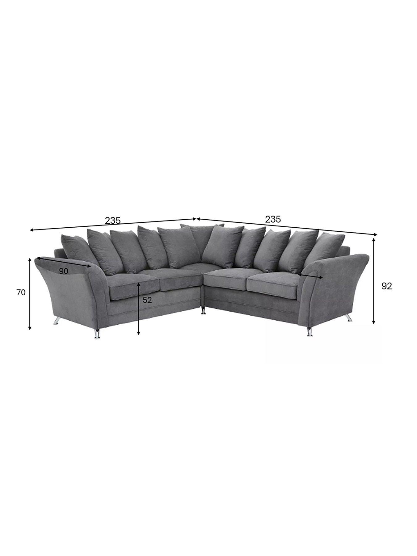 Image 3 of 6 of Very Home Dury Fabric Corner Group Scatter Back Sofa&nbsp;- FSC&reg; Certified
