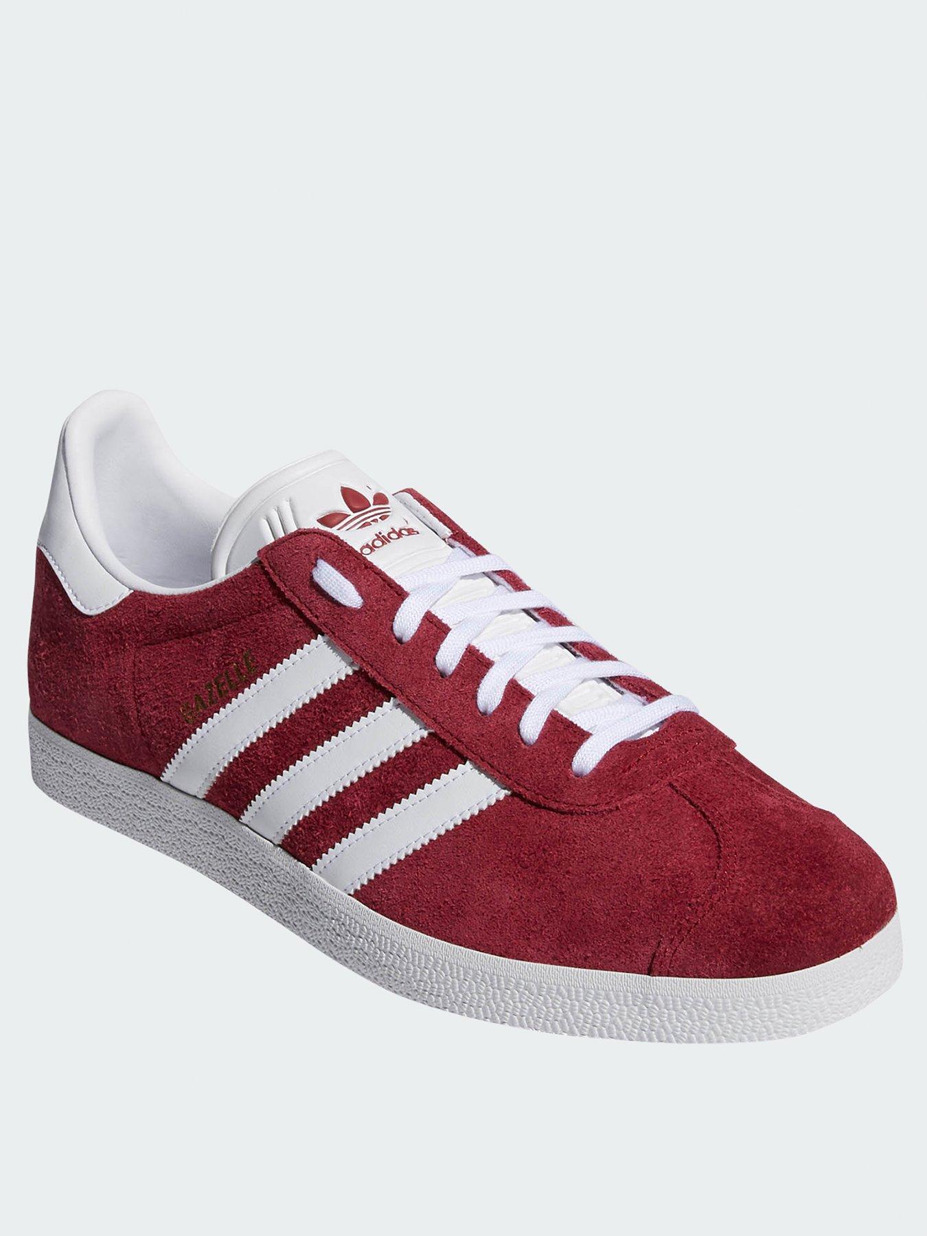 burgundy adidas mens