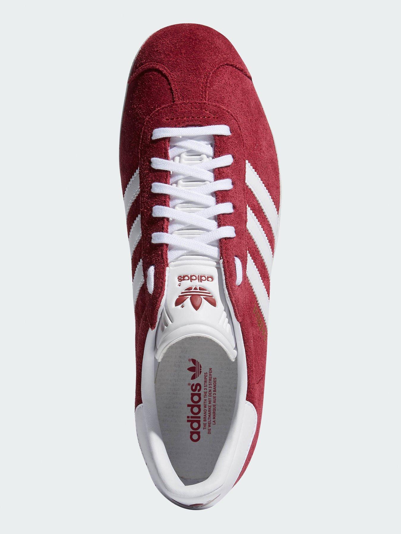 Image 4 of 6 of adidas Originals Gazelle Trainers - Burgundy