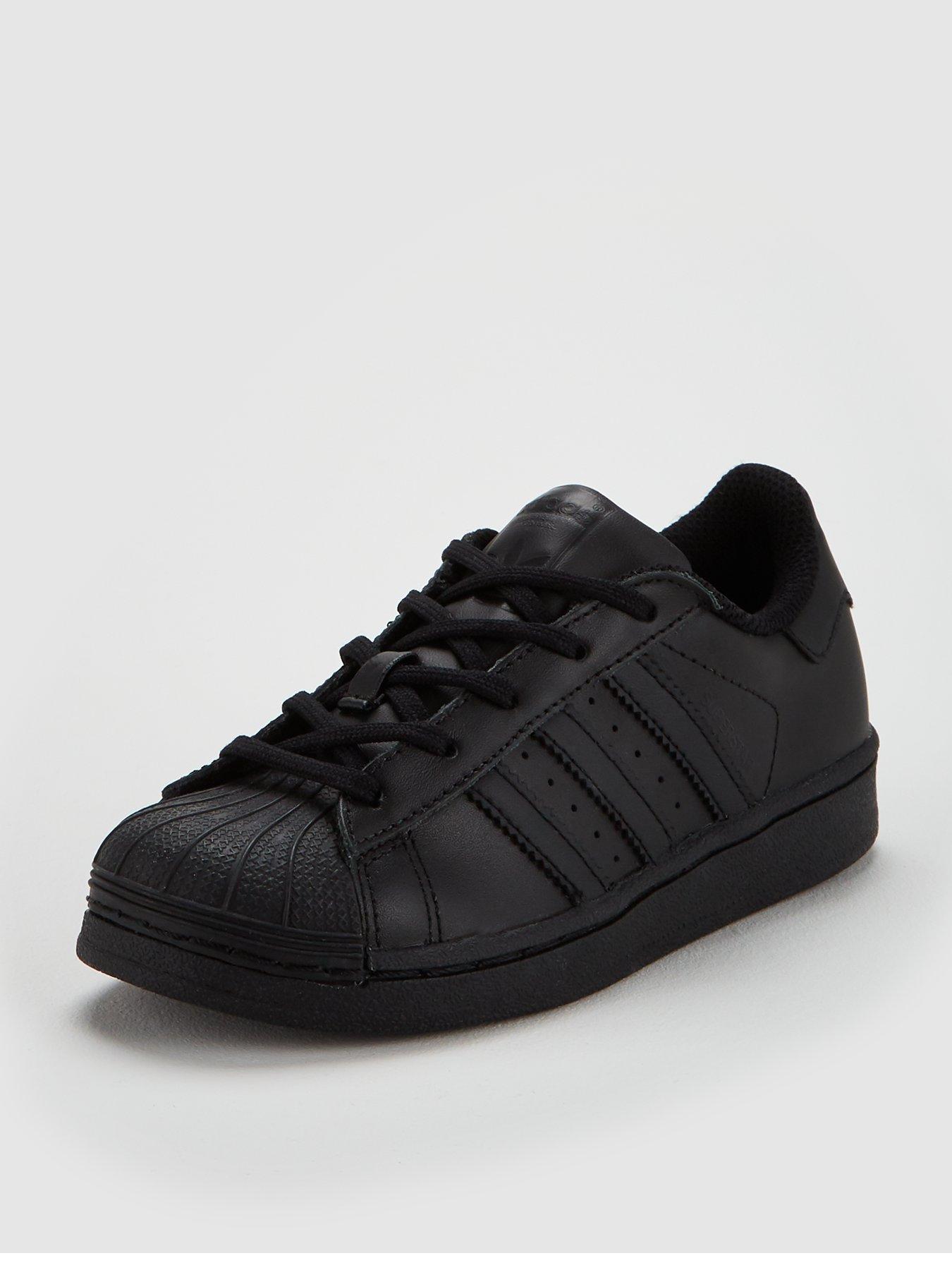 childrens black adidas superstars