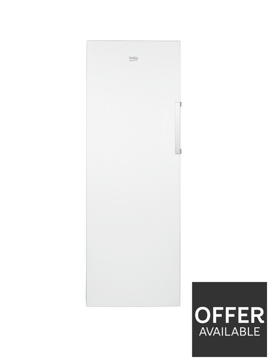front image of beko-ffp1671w-60cm-wide-frost-free-tall-freezer-white