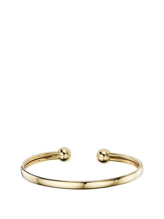 front image of love-gold-9-carat-yellow-gold-ladies-torque-bangle