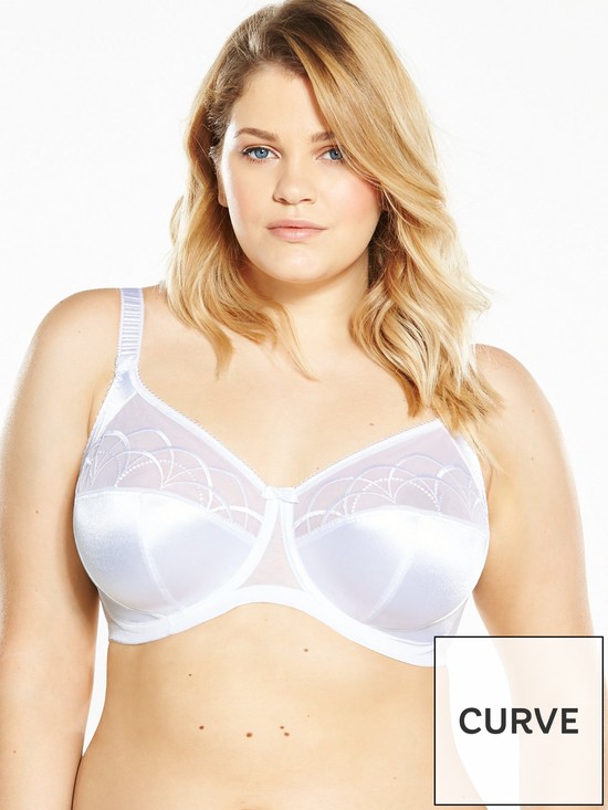 front image of elomi-cate-underwired-full-cup-banded-bra-white