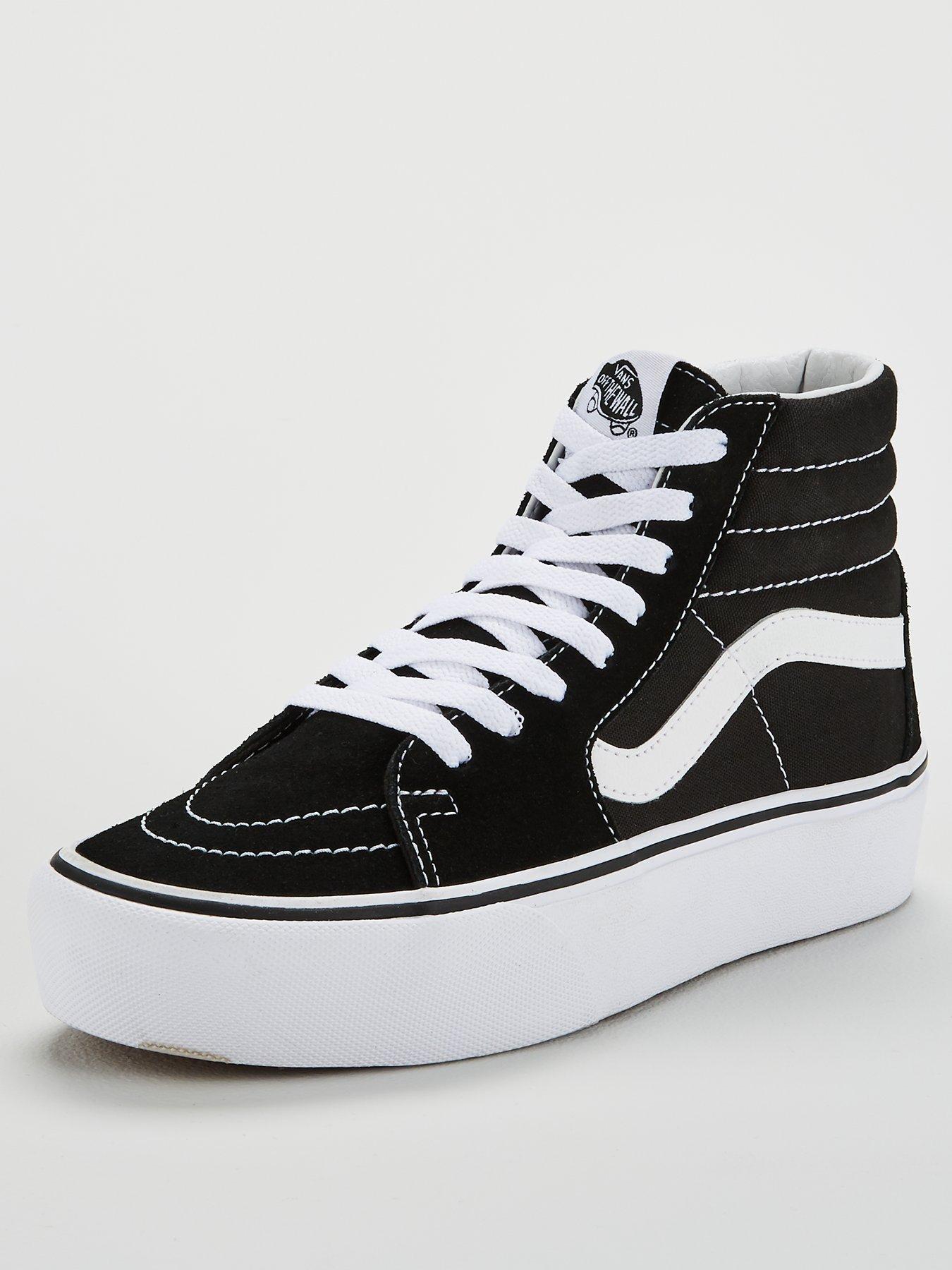 front image of vans-womens-sk8-hi-platform-20-trainers-blackwhite