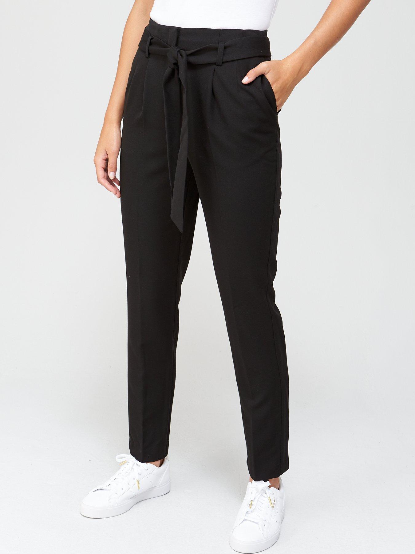 petite black skinny trousers