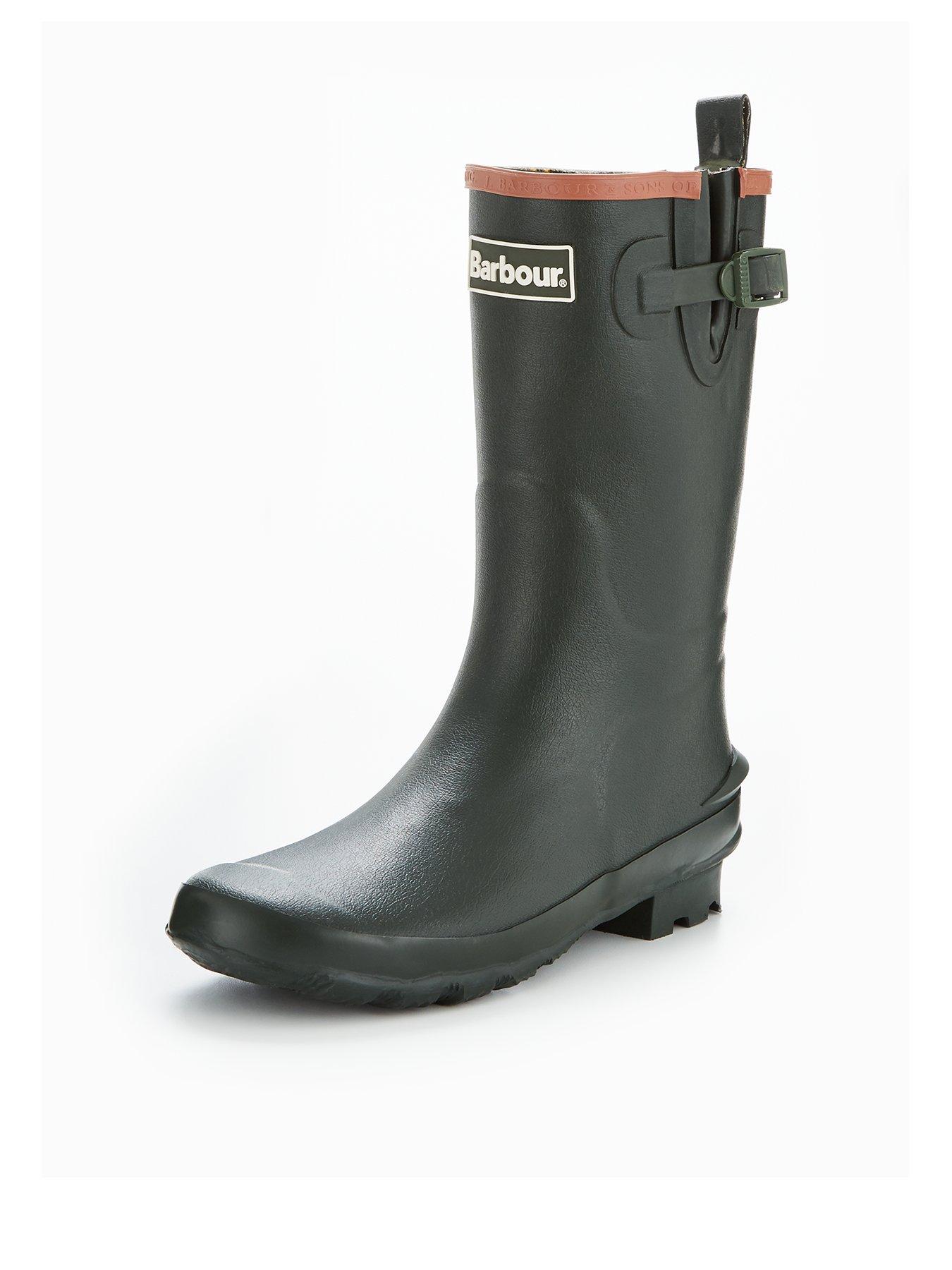 barbour short wellington boots