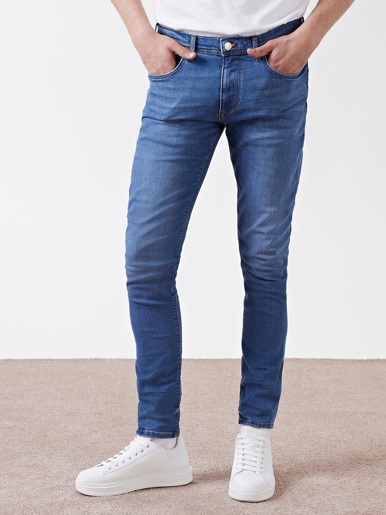 River island store mens white jeans