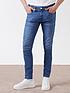  image of river-island-stretch-skinny-fit-jean-mid-blue