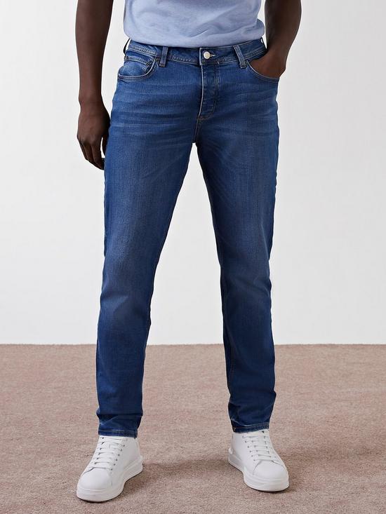 front image of river-island-slim-fit-jeans-blue