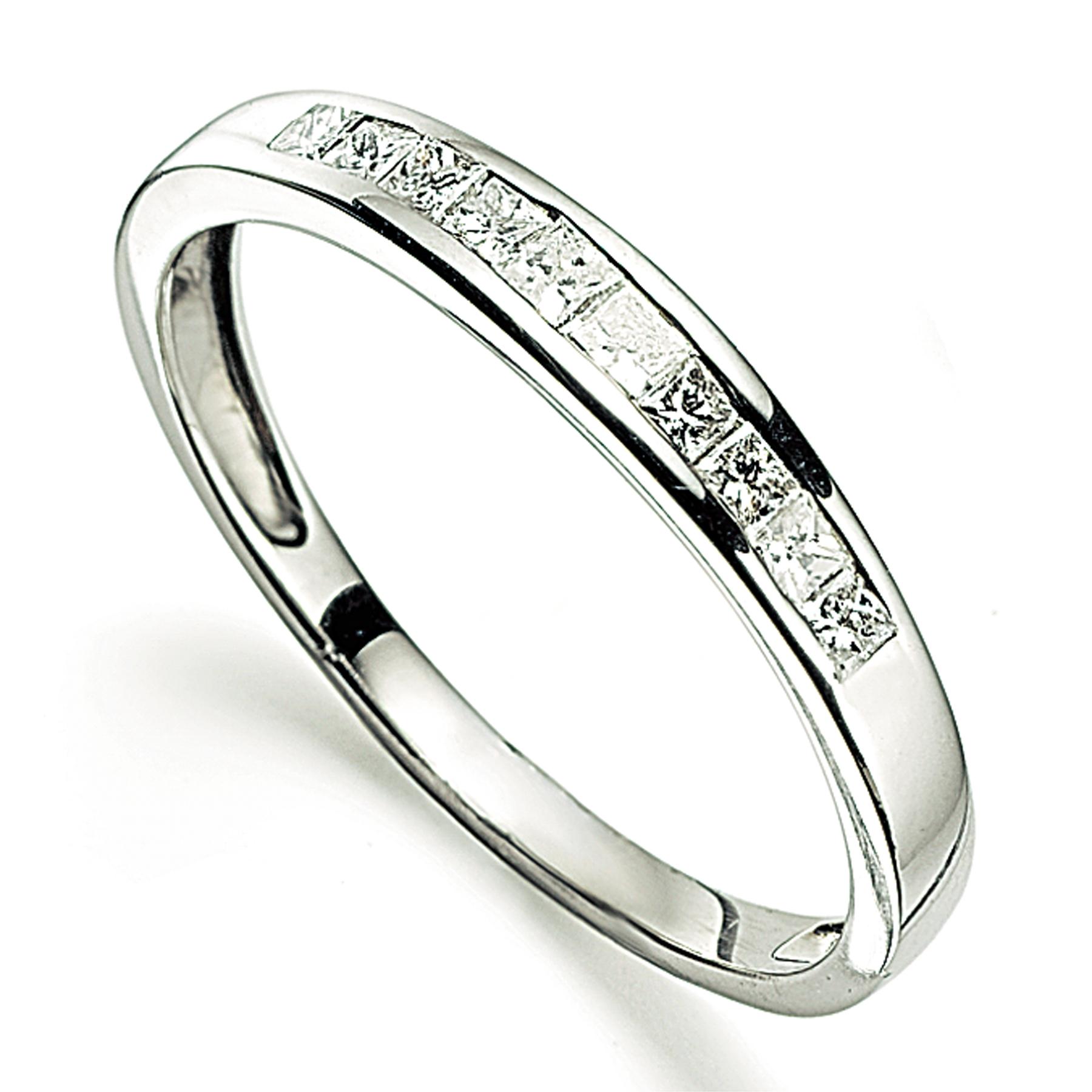 Love DIAMOND Platinum 25 Point Diamond Channel Set Eternity Ring