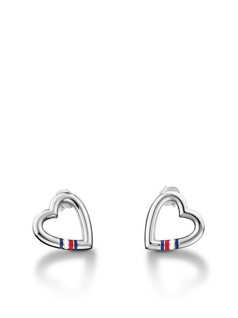 tommy-hilfiger-heart-logo-earrings