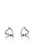  image of tommy-hilfiger-heart-logo-earrings