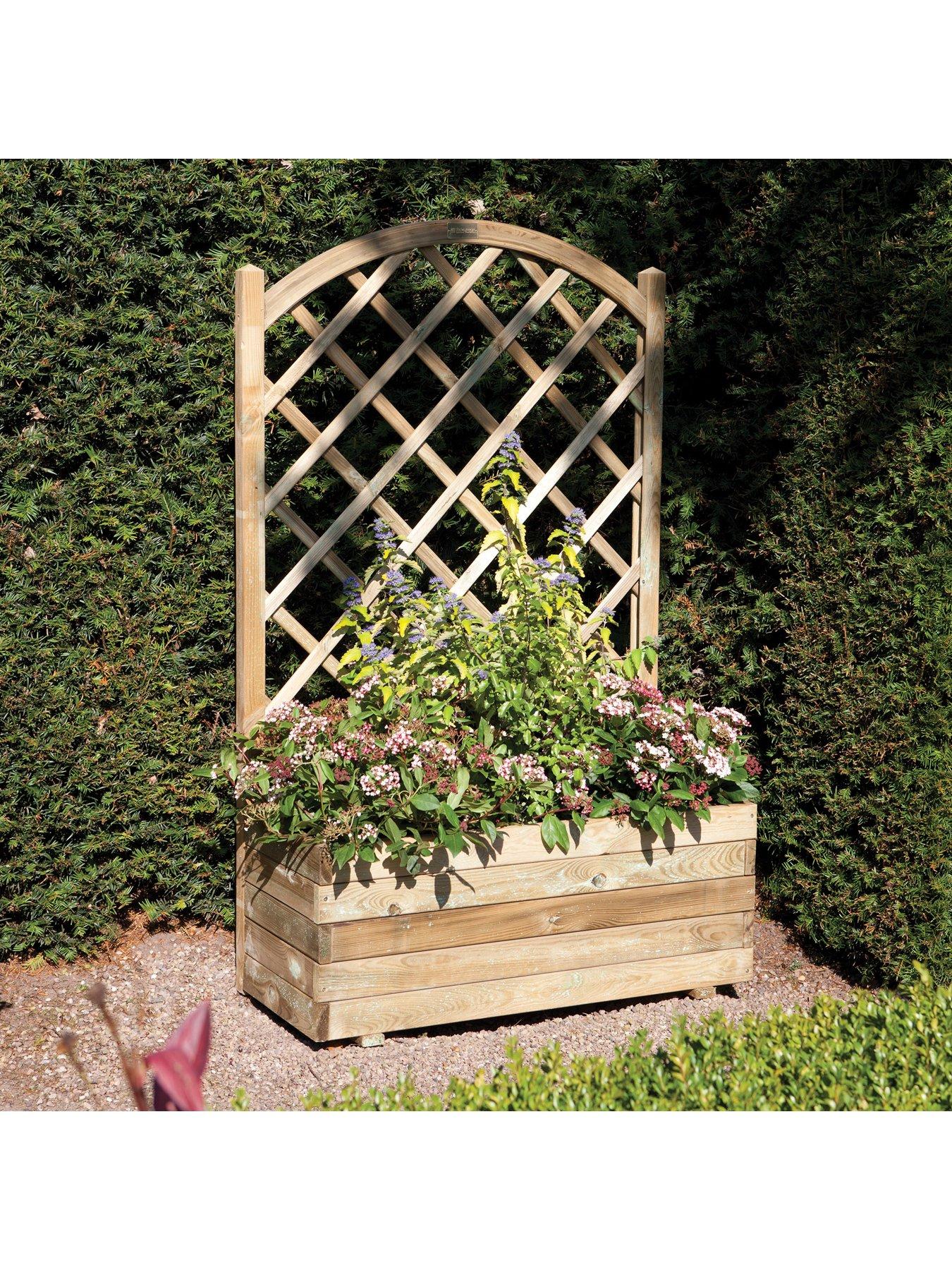 undefined Rectangular Planter  &  Lattice