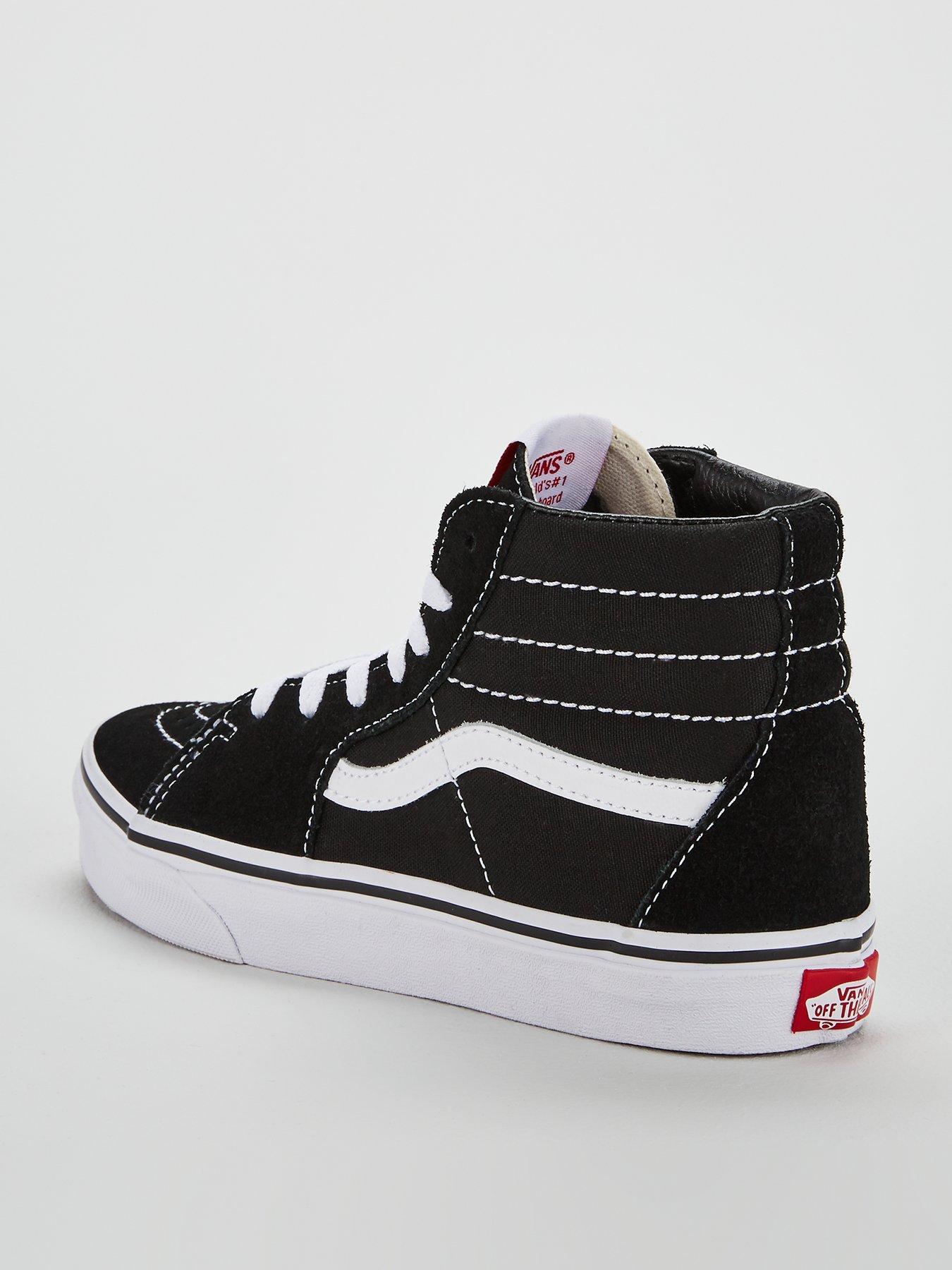 stillFront image of vans-sk8-hi-nbspchildrens-unisex-hi-top-trainers-blackwhite