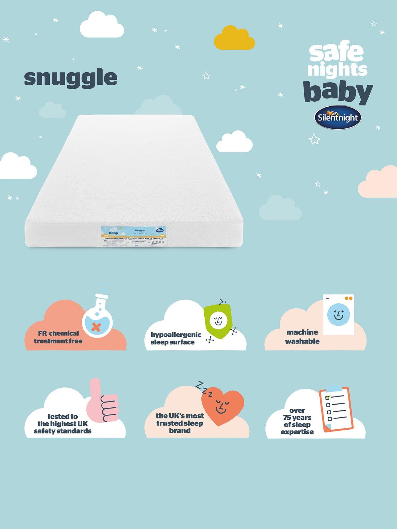 Silentnight Safe Nights Snuggle Cot Bed Mattress 70 x 140cm
