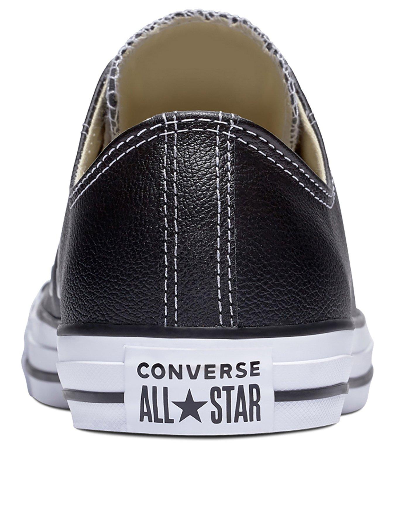 Mens converse white all shop star leather ox trainers