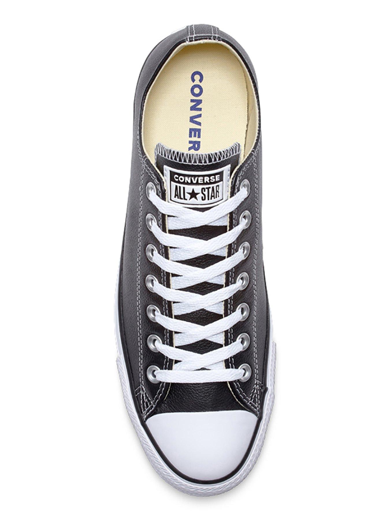 Image 4 of 6 of Converse Unisex Leather Ox Trainers - Black