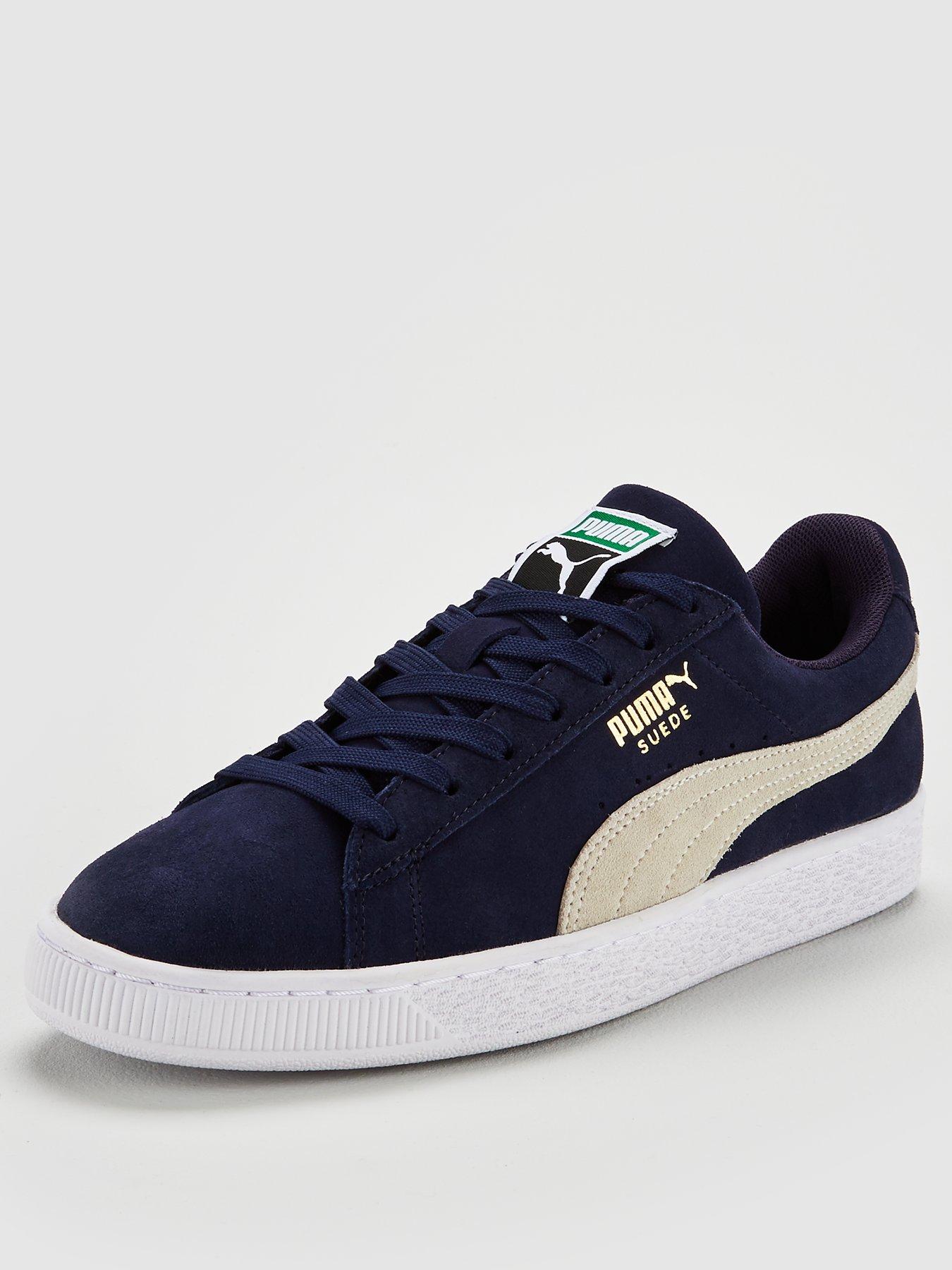 puma classic suede trainers in navy