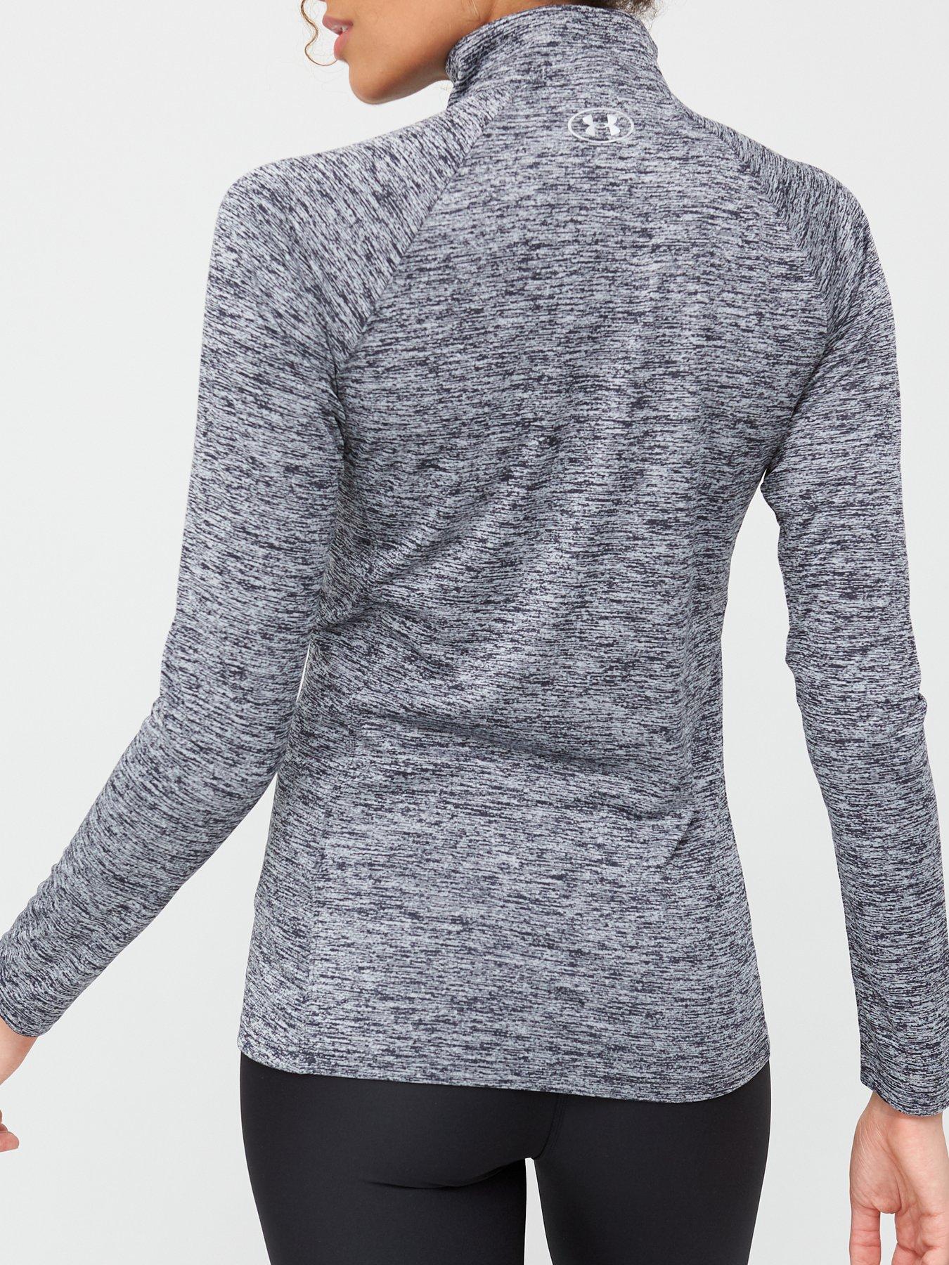 stillFront image of under-armour-tech-twist-12nbspzip-top-blackgrey