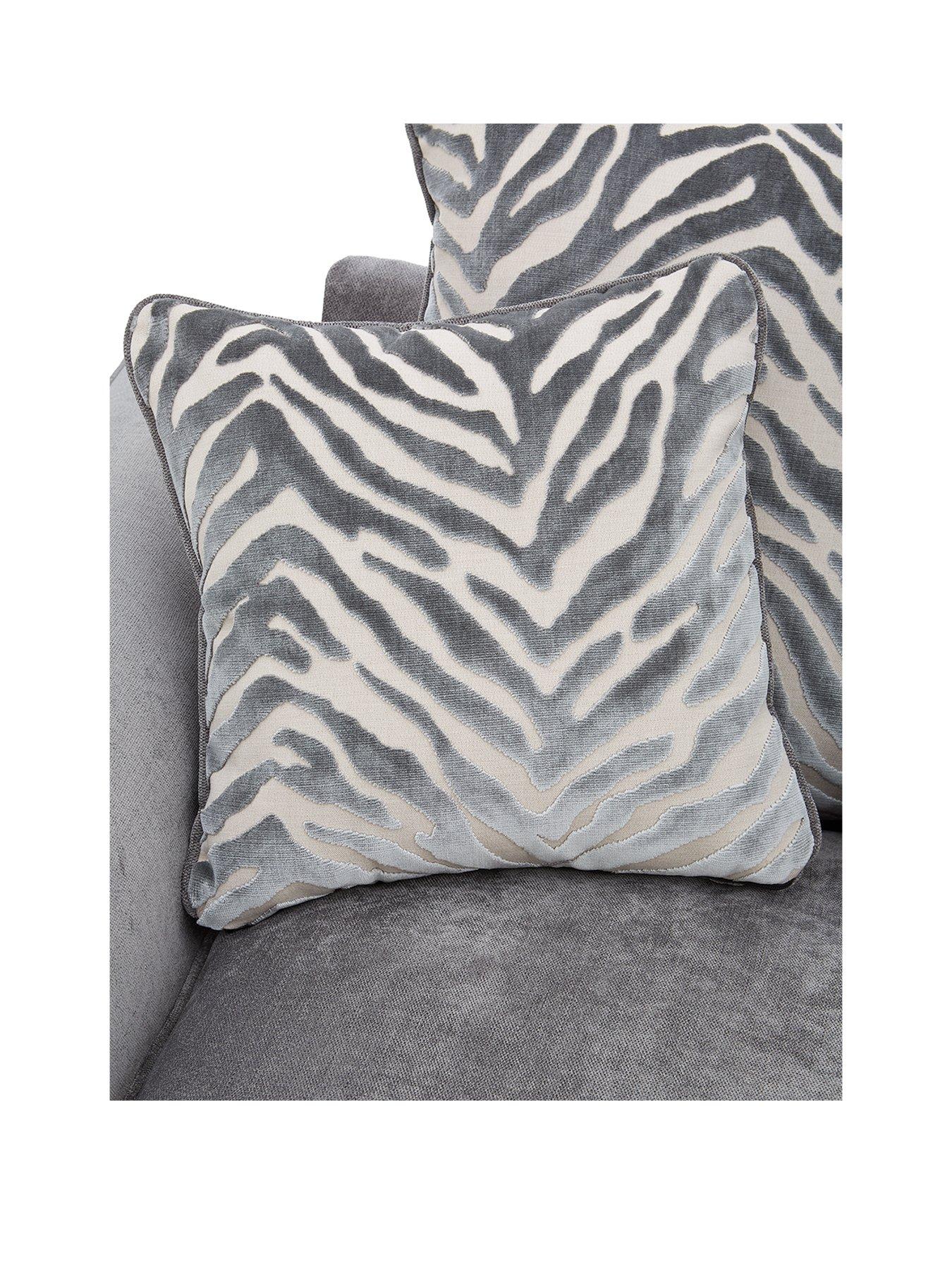  image of very-home-kingston-rightnbsphand-scatter-back-corner-chaise-with-footstool