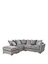  image of kingston-leftnbsphand-scatter-back-corner-chaise-sofa-bed-with-footstool