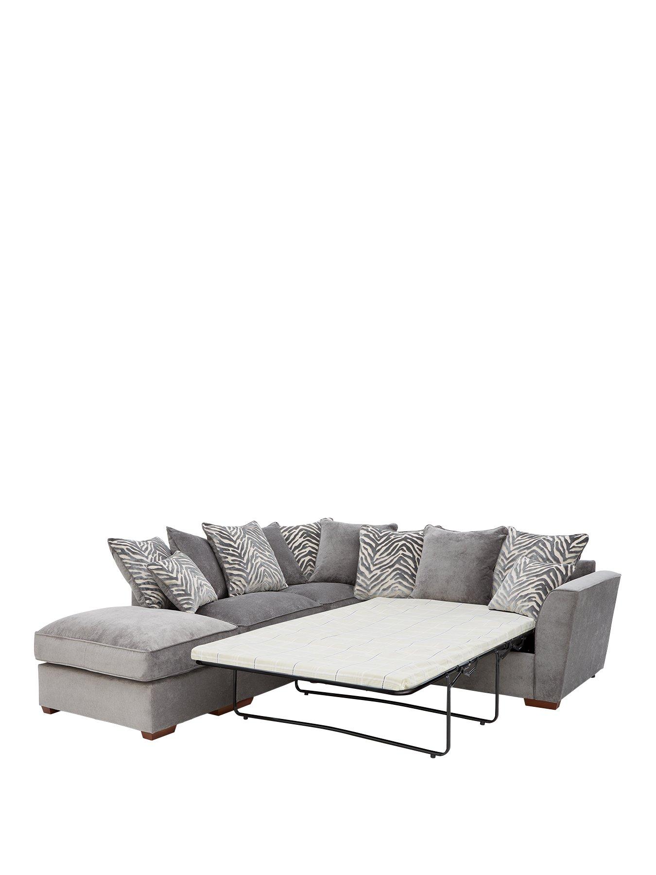 Image 3 of 6 of Very Home Kingston Left&nbsp;Hand Scatter Back Corner Chaise Sofa Bed with Footstool&nbsp;- Made to Order in the UK