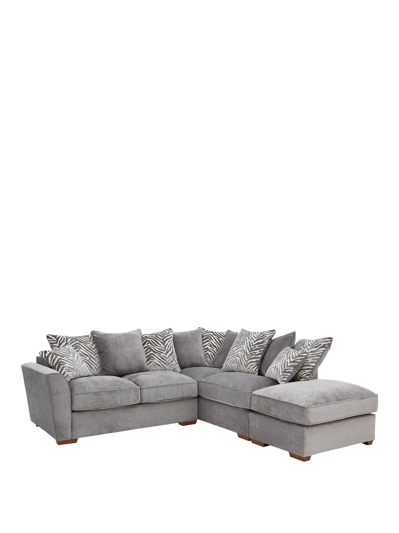  image of very-home-kingston-rightnbsphand-scatter-back-corner-chaise-sofa-bed-with-footstool