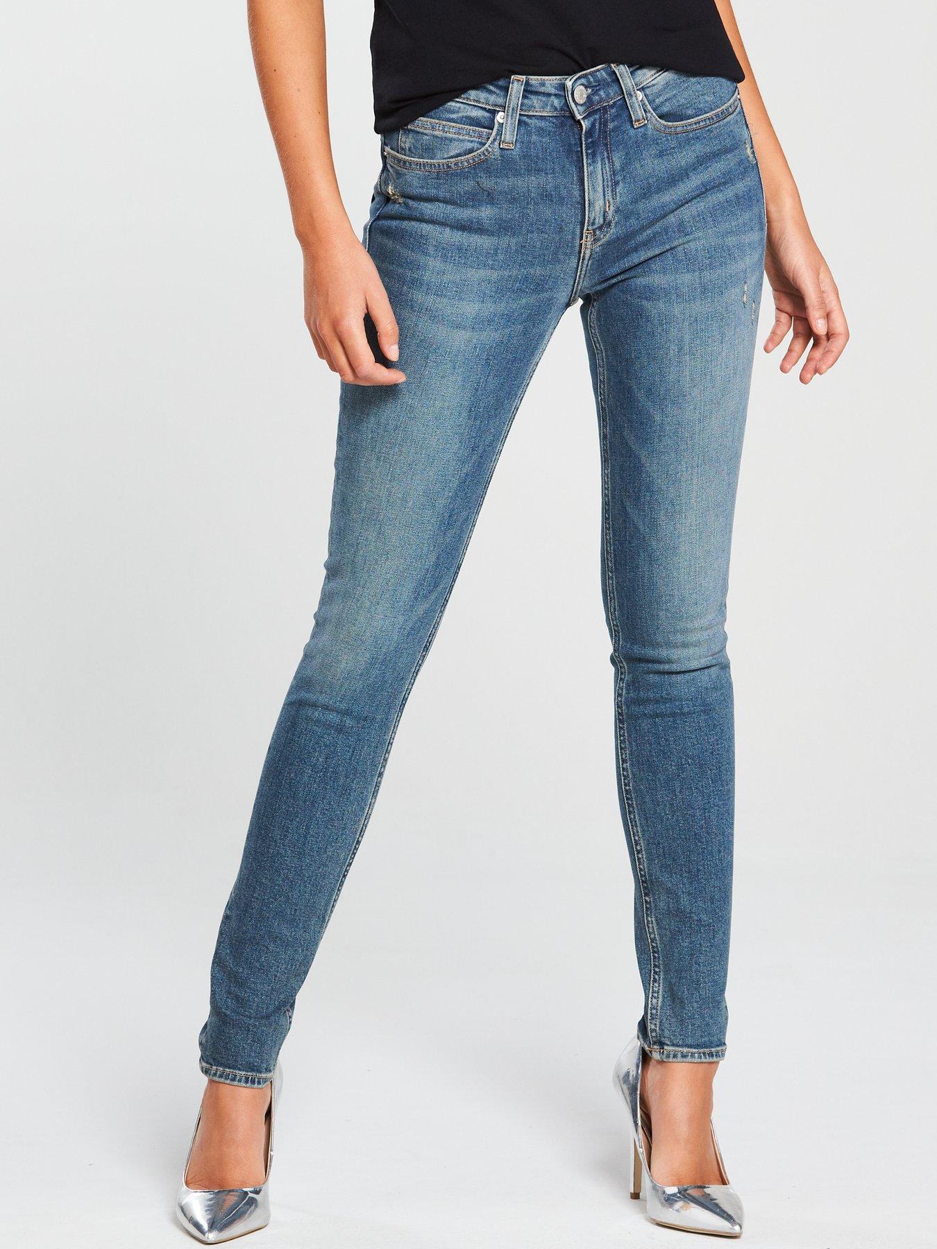 calvin klein high rise skinny jeans