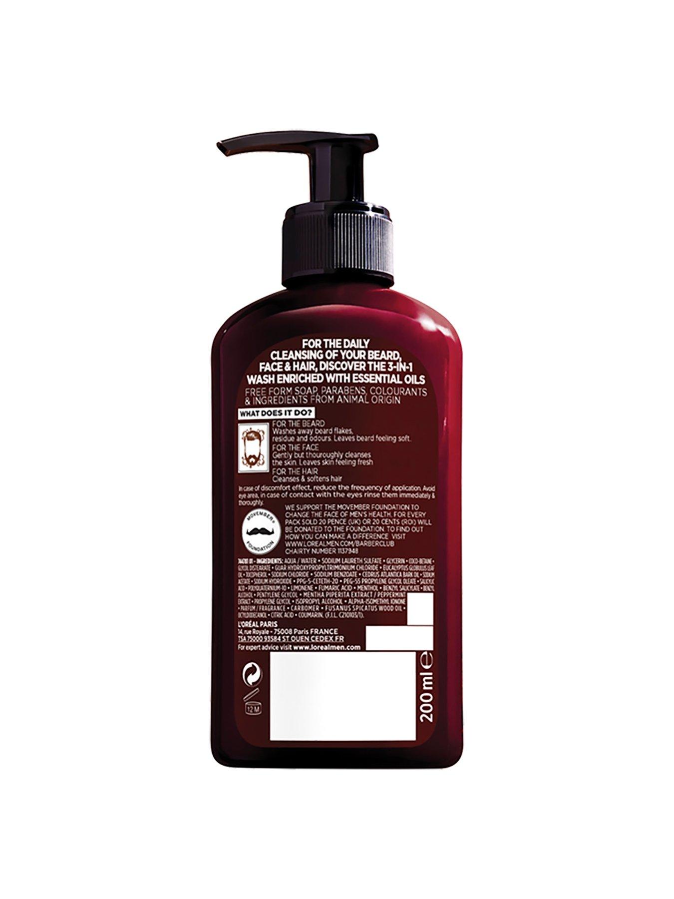 Image 4 of 5 of L'Oreal Paris Men Expert Men Expert Barber Club Beard Face Wash 200ml