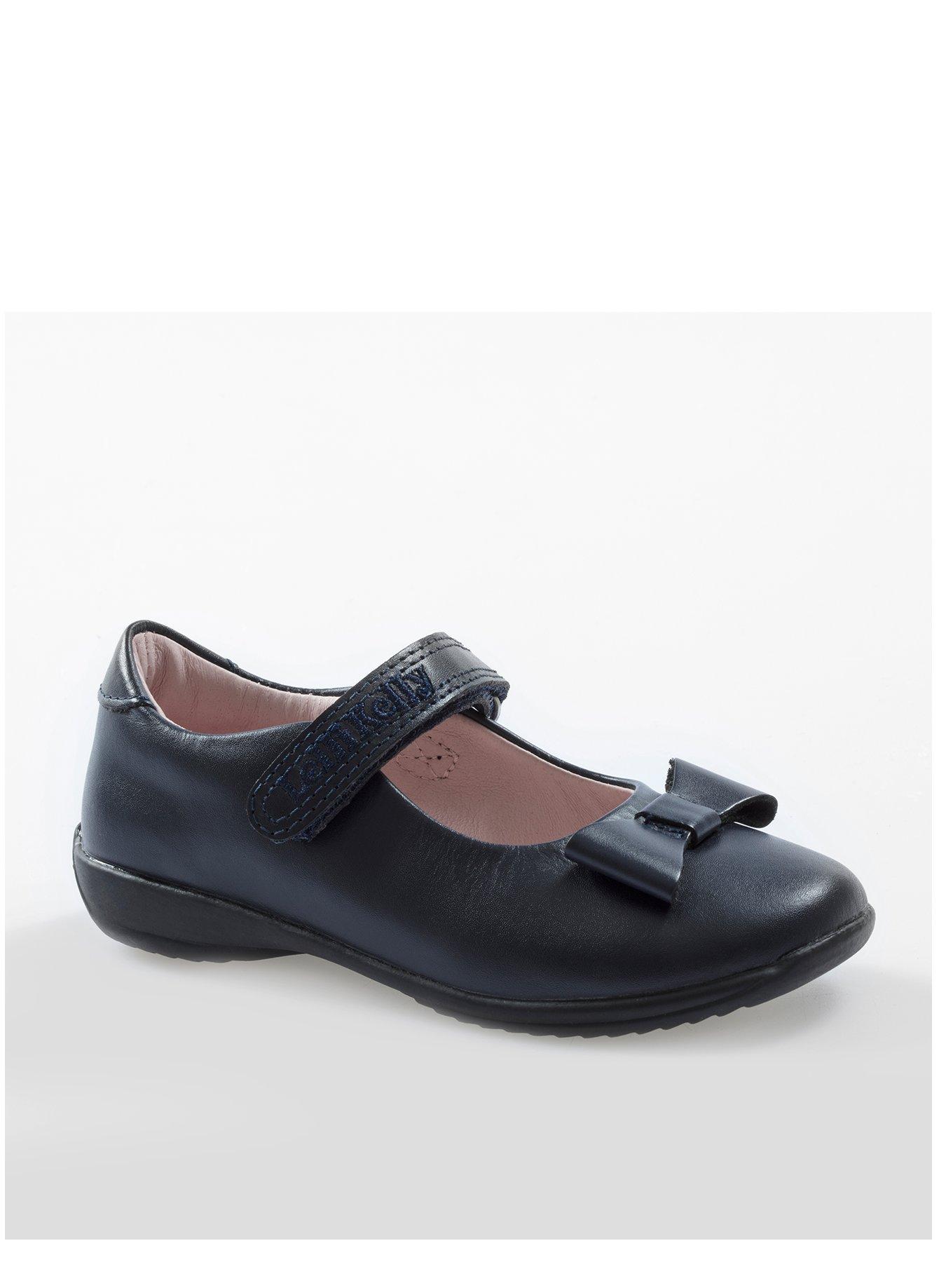 girls navy school shoes